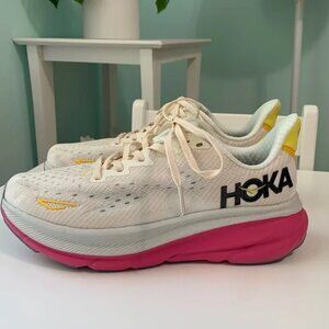 Hoka Women's Shoes - White, Pink, Yellow